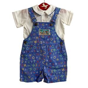 Vintage Winnie the Pooh shortalls set